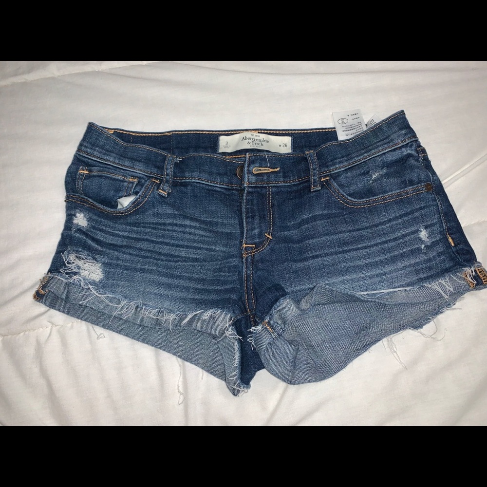 Blue denim shorts